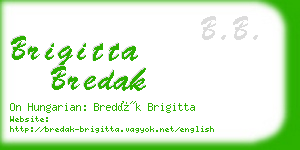 brigitta bredak business card